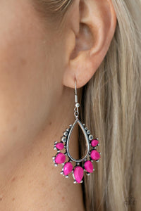 Flamboyant Ferocity Pink Earrings - Jewelry by Bretta