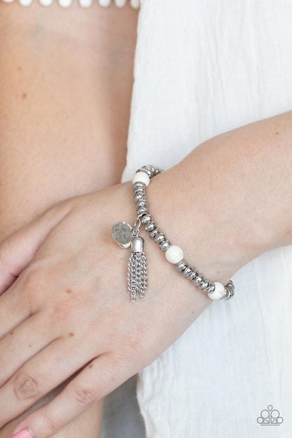 Whimsically Wanderlust White Bracelet - Jewelry by Bretta