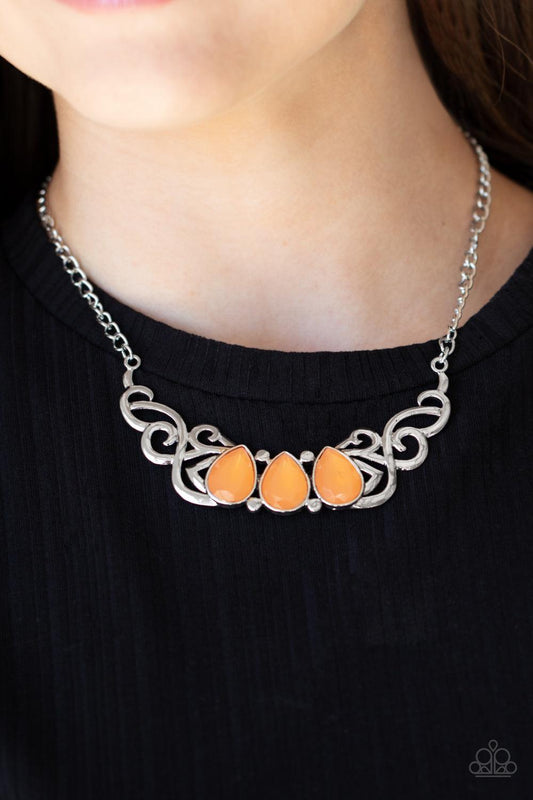 Heavenly Happenstance Orange Necklace - Jewelry by Bretta