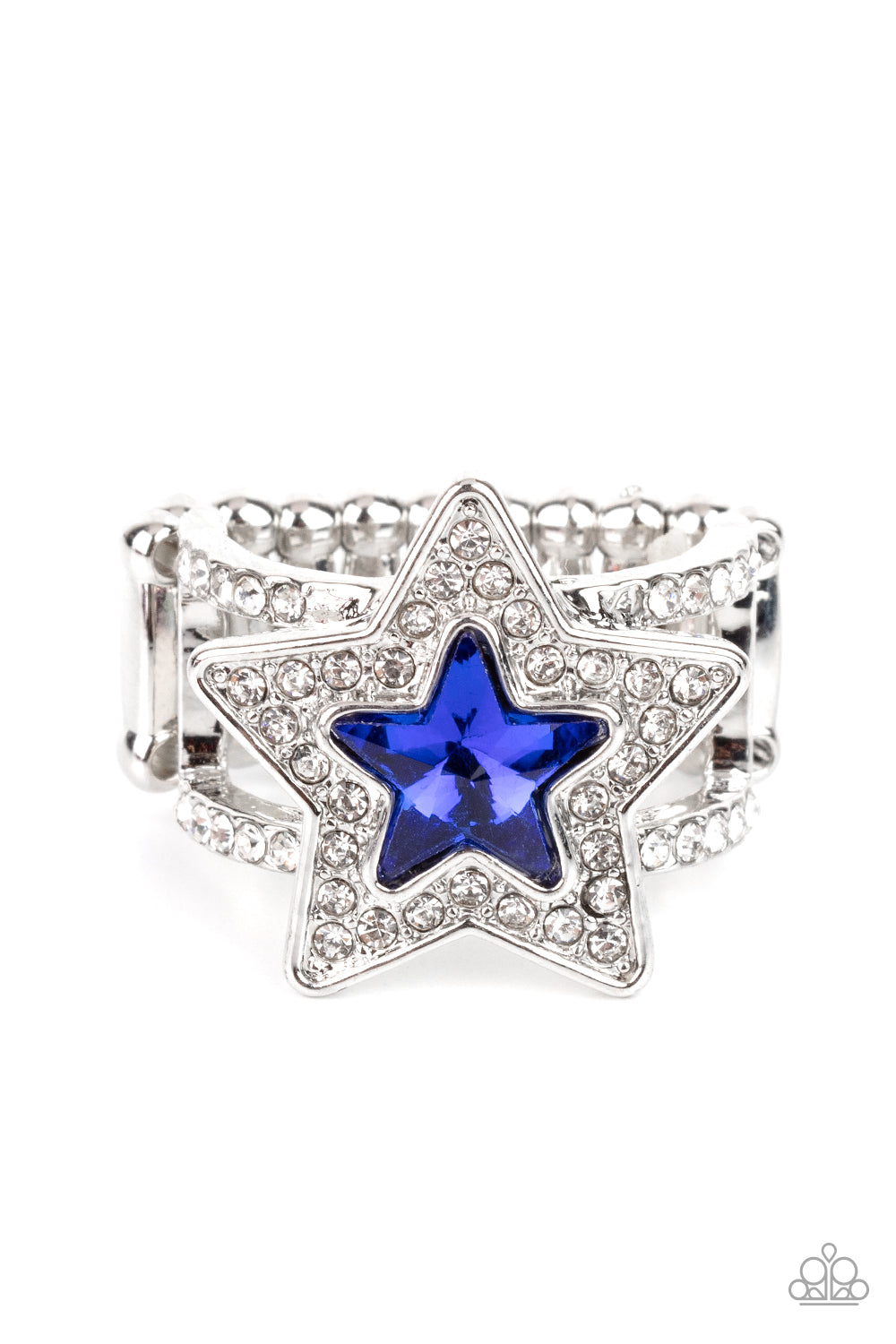 One Nation Under Sparkle Blue Ring - Jewelry by Bretta