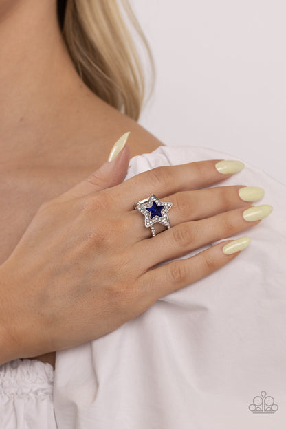 One Nation Under Sparkle Blue Ring - Jewelry by Bretta