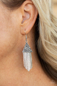 Pyramid SHEEN Silver Earrings - Jewelry by Bretta