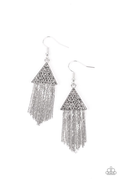 Pyramid SHEEN Silver Earrings - Jewelry by Bretta