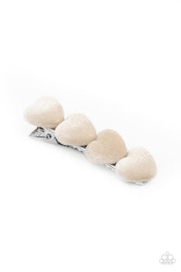 Velvet Valentine White Hair Clip - Jewelry by Bretta