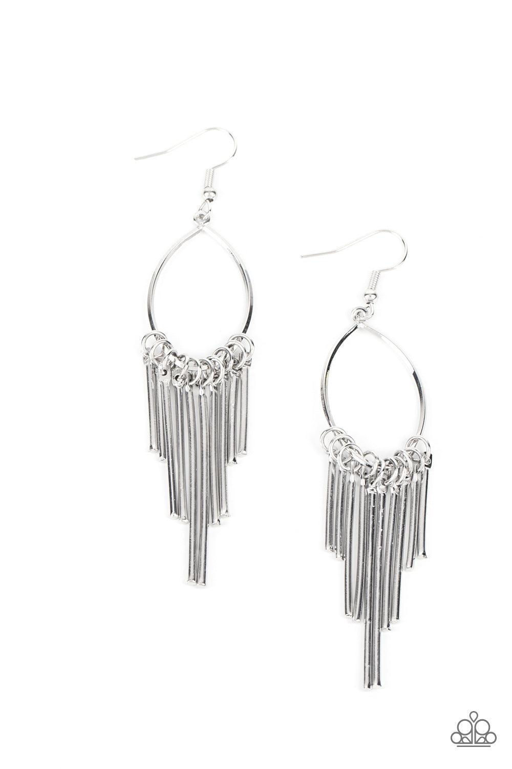 Iconic Impression Silver Earrings - Jewelry by Bretta