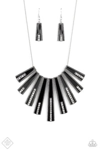 FAN-tastically Deco Black Necklace - Jewelry by Bretta