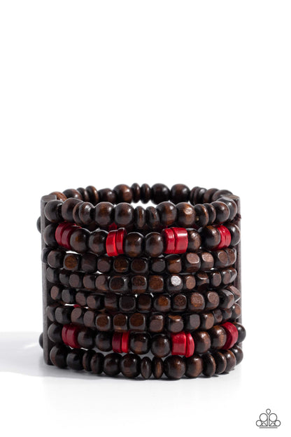 Tropical Time Zone Red Bracelet - Jewelry by Bretta