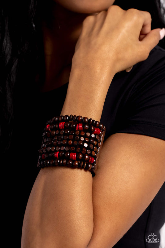 Tropical Time Zone Red Bracelet - Jewelry by Bretta