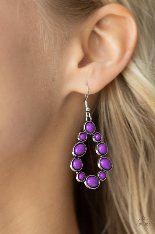 POP-ular Party Purple Earrings - Jewelry by Bretta