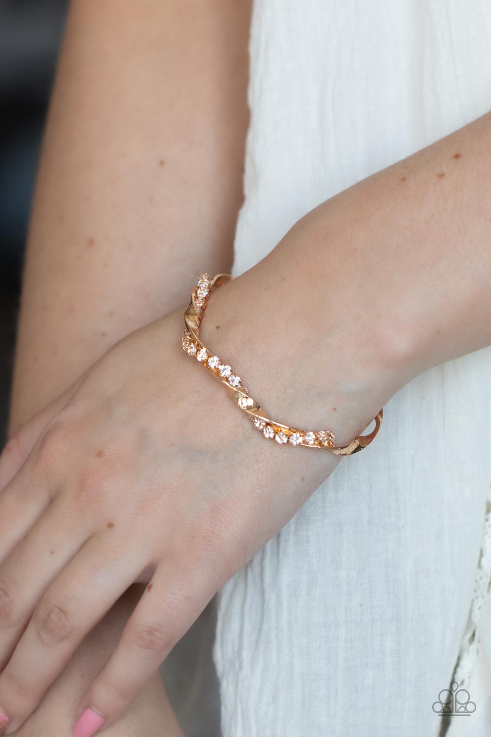 Twisted Twinkle Gold Bracelet - Jewelry by Bretta