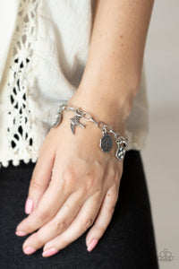 Fancifully Flighty White Bracelet - Jewelry by Bretta