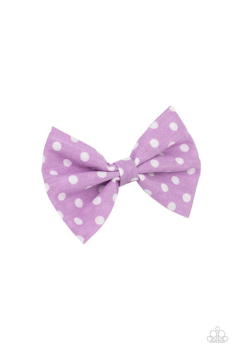 Polka Dot Delight Purple Hair Bow - Jewelry by Bretta