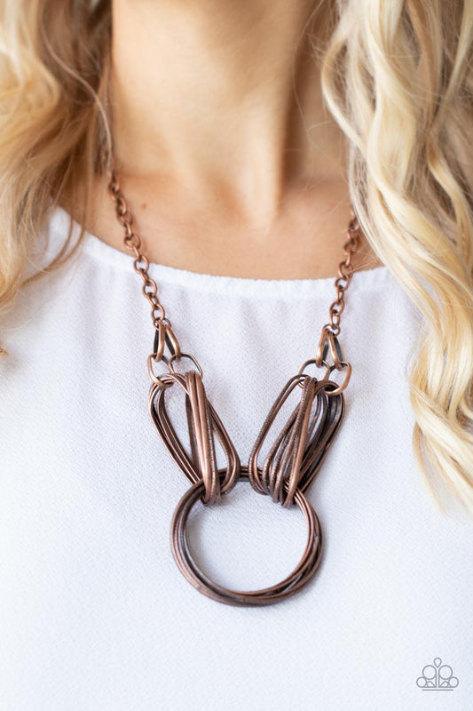 Lip Sync Links Copper Necklace - Jewelry by Bretta