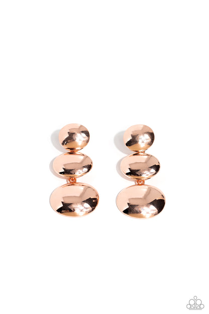 Futuristic Fantasy Rose Gold Earrings - Jewelry by Bretta