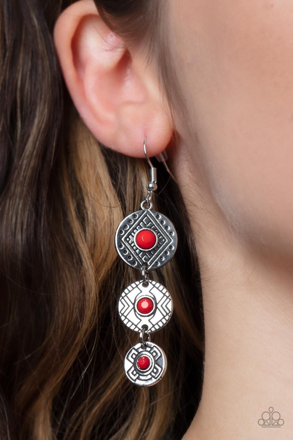 Totem Temptress Red Earrings - Jewelry by Bretta