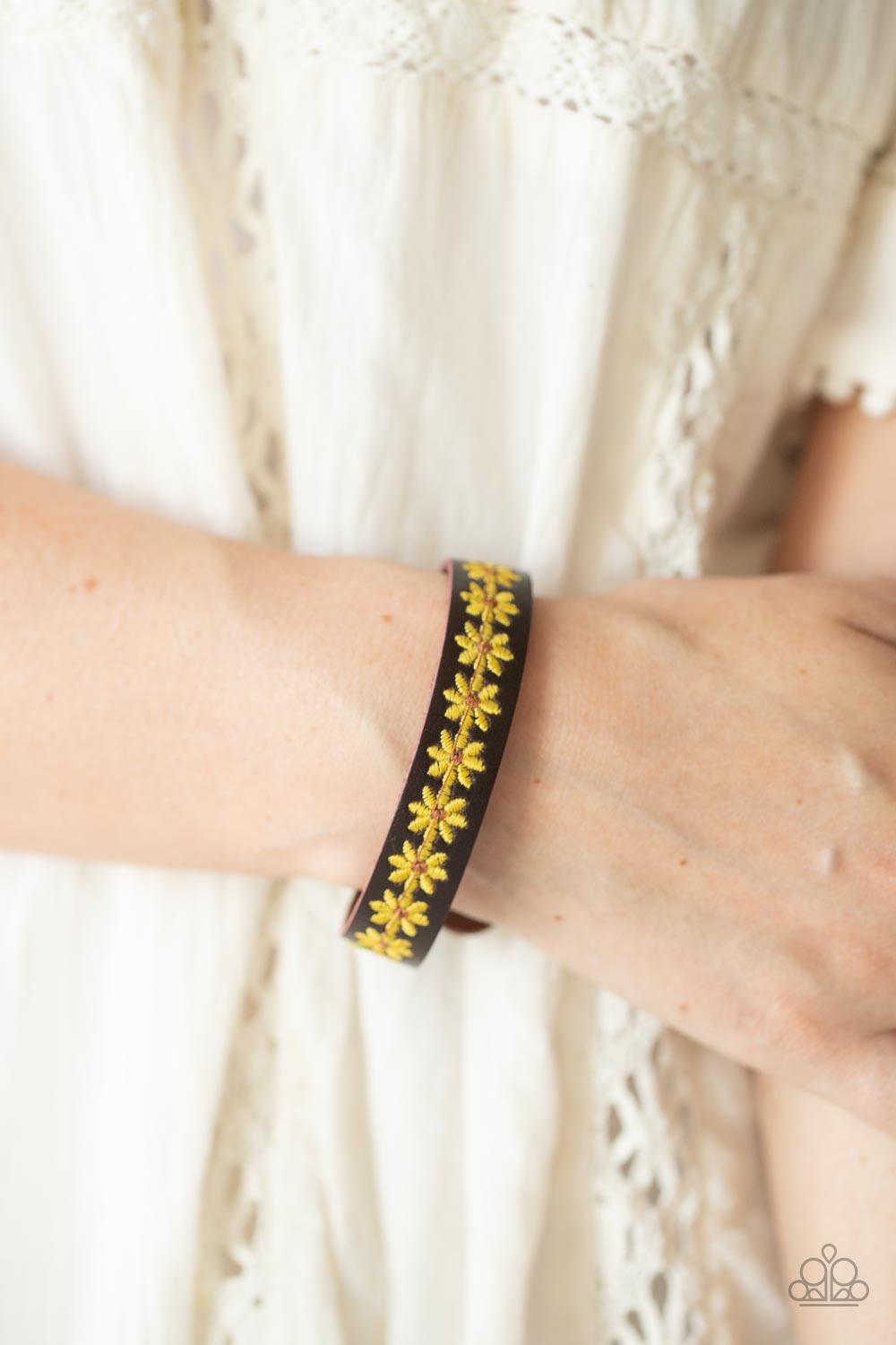 Wildflower Wayfarer Yellow Bracelet - Jewelry by Bretta