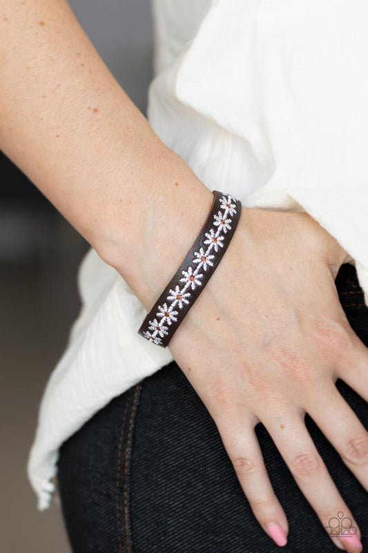 Wildflower Wayfarer White Bracelet - Jewelry by Bretta