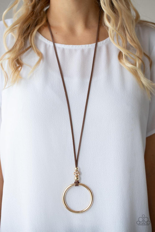 BLING Into Focus Brown Necklace - Jewelry by Bretta
