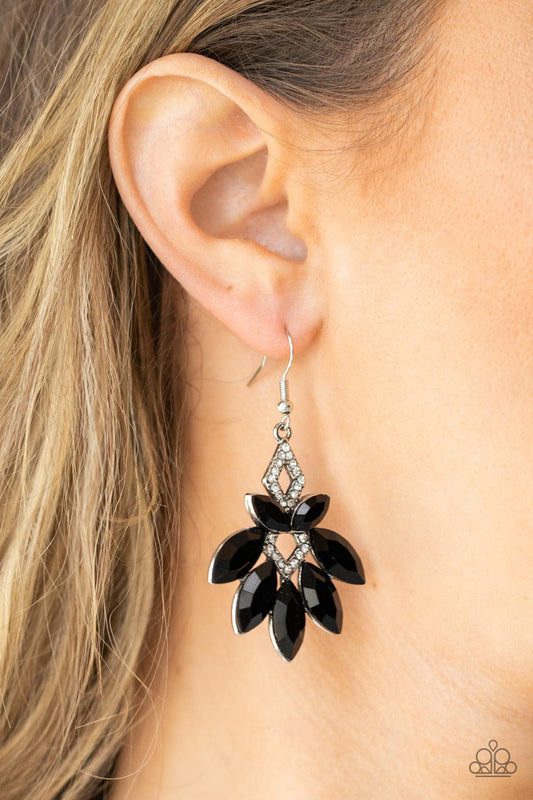 Galaxy Grandeur Black Earrings - Jewelry by Bretta