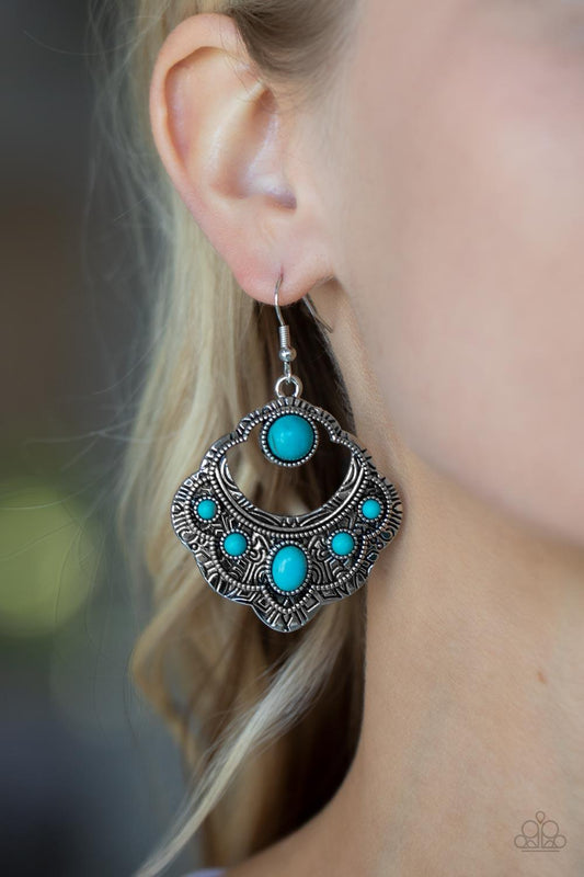 Saguaro Sunset Blue Earrings - Jewelry by Bretta