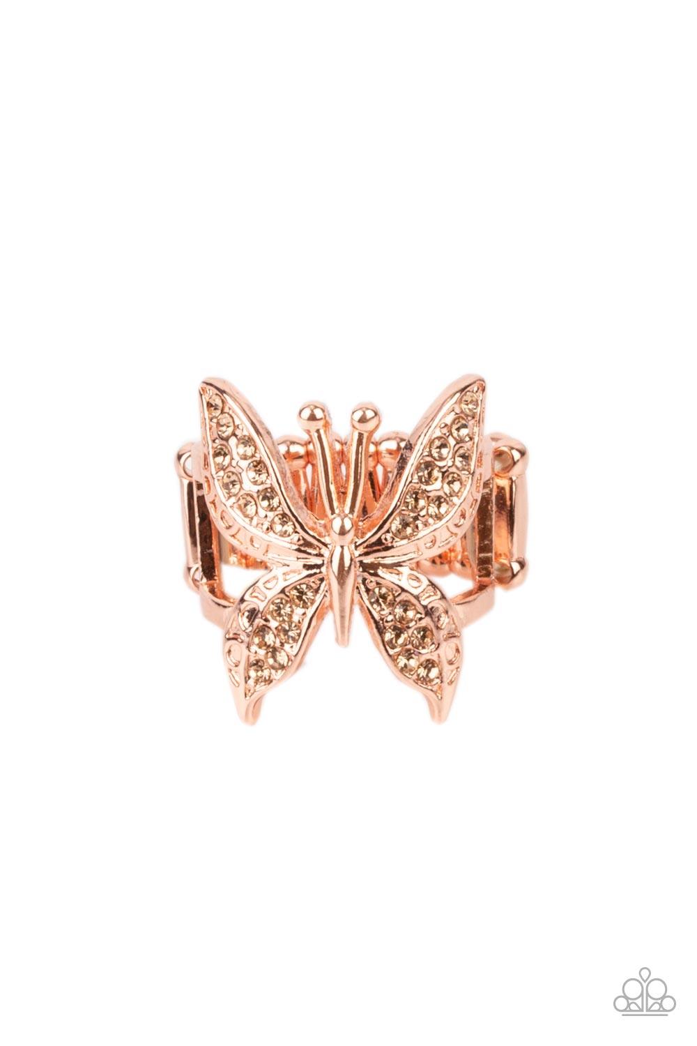 Blinged Out Butterfly Copper Ring - Jewelry by Bretta