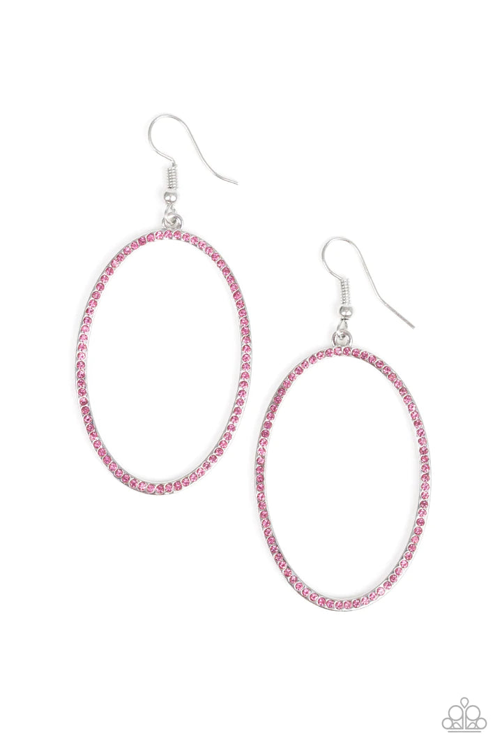 Paparazzi Dazzle On Demand Pink Earrings - Jewelry by Bretta