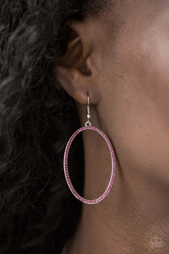 Paparazzi Dazzle On Demand Pink Earrings - Jewelry by Bretta