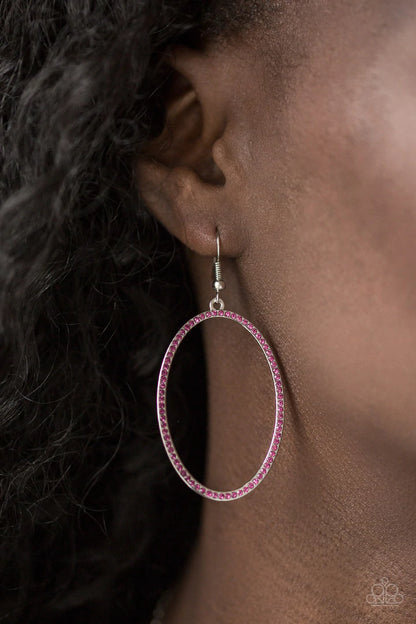 Paparazzi Dazzle On Demand Pink Earrings - Jewelry by Bretta