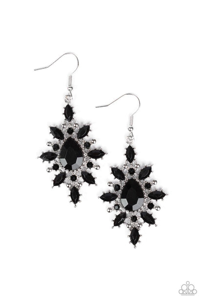 Paparazzi Accessories-Glamorously Colorful - Black Earrings - jewelrybybretta