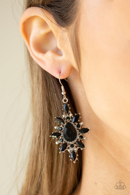 Paparazzi Accessories-Glamorously Colorful - Black Earrings - jewelrybybretta