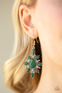 Paparazzi Accessories-Glamorously Colorful - Green Earrings - jewelrybybretta