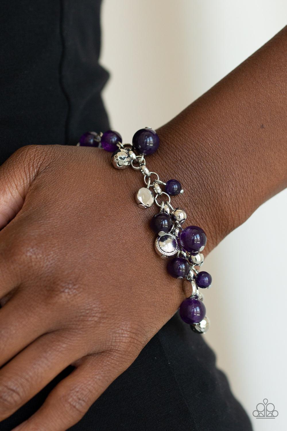 Paparazzi Accessories-Glossy Glow - Purple Bracelet
