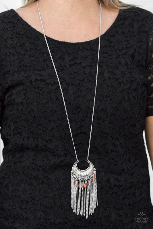 Paparazzi Accessories-Mad About Madagascar - Orange Necklace