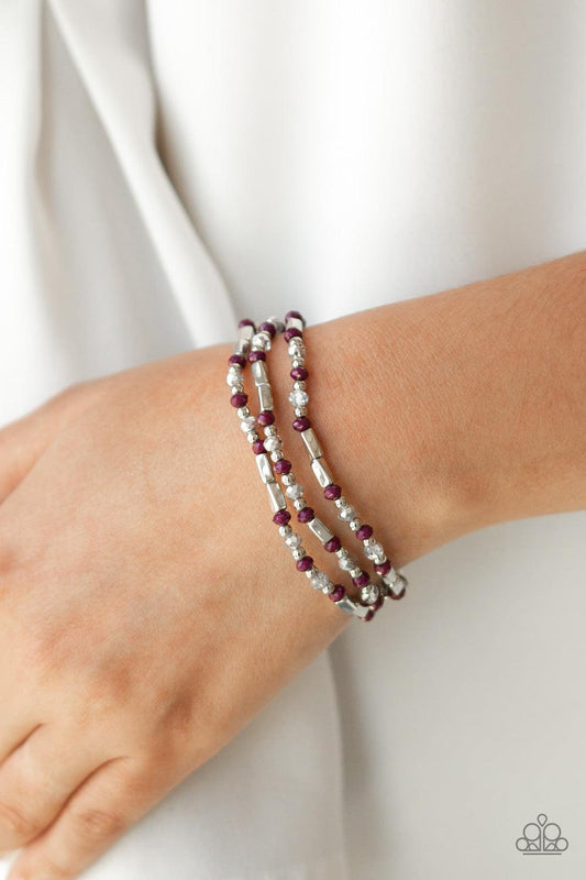 Paparazzi Accessories-Micro Magic - Purple Stretch Bracelets