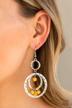 Paparazzi Accessories-Rio Rustic - Yellow Earrings