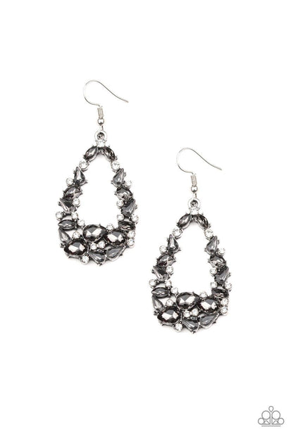 Paparazzi Accessories-To BEDAZZLE, or Not To BEDAZZLE - Silver Earrings