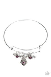 Paparazzi Accessories-Treasure Charms - Purple Bracelet - jewelrybybretta