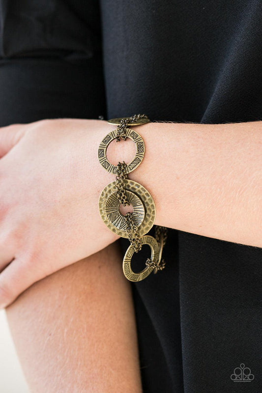 Paparazzi Accessories-Way Wild - Brass Bracelet