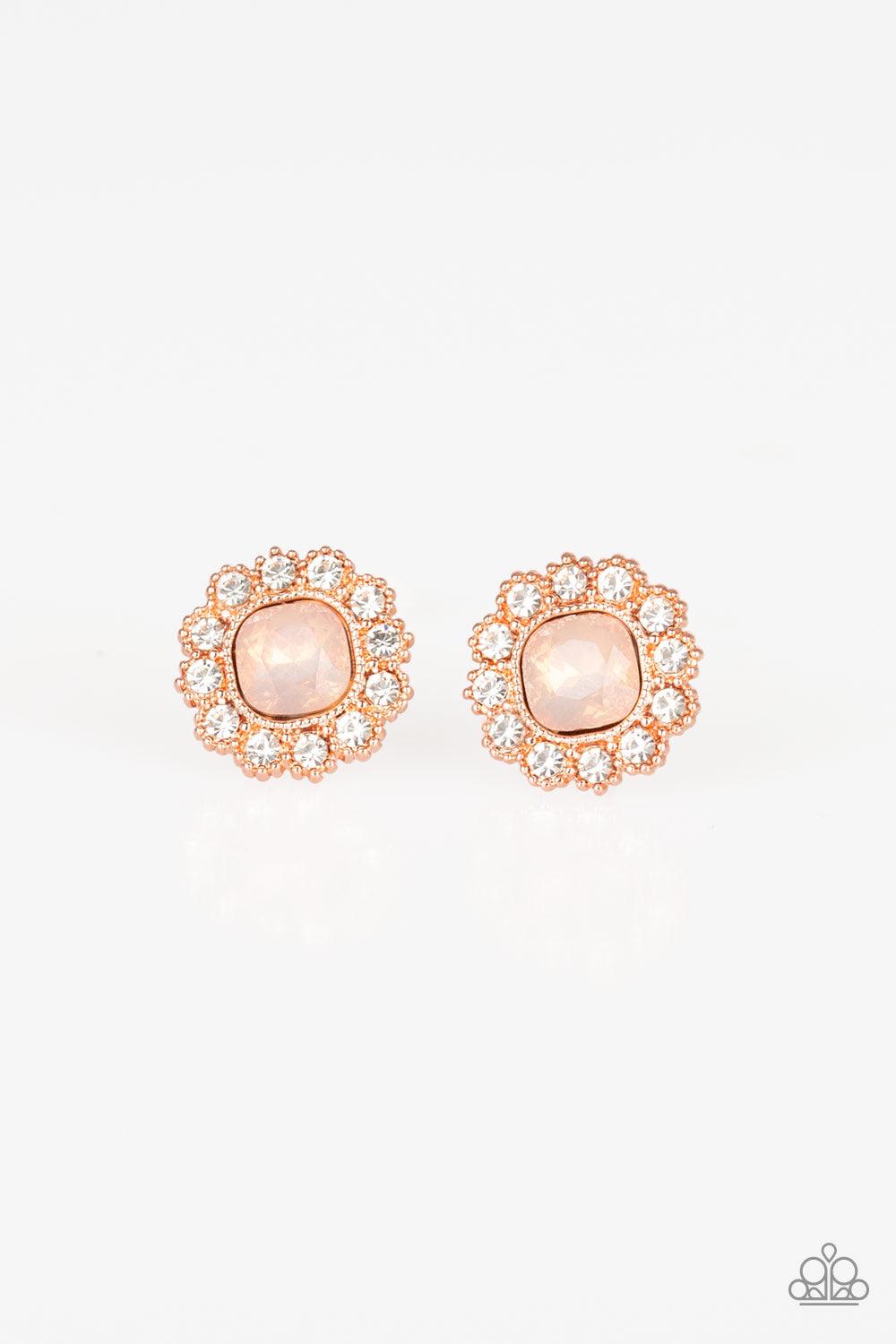 Paparazzi Accessories-Little Lady - Copper Earrings