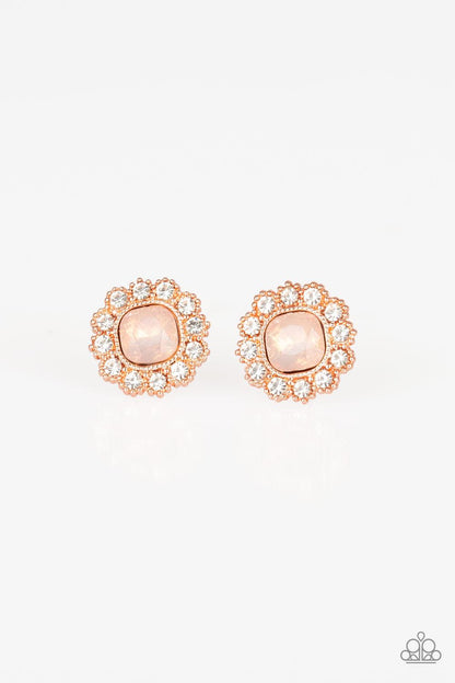 Paparazzi Accessories-Little Lady - Copper Earrings
