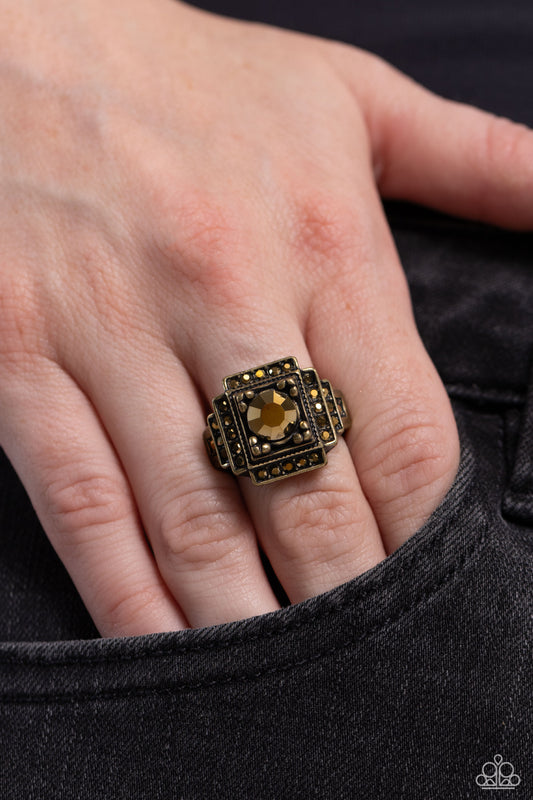 Polished Pantheon Brass Ring - Jewelry by Bretta