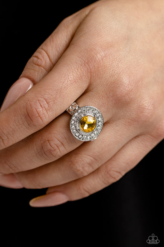 Targeted Timelessness Yellow Ring - Jewelry by Bretta