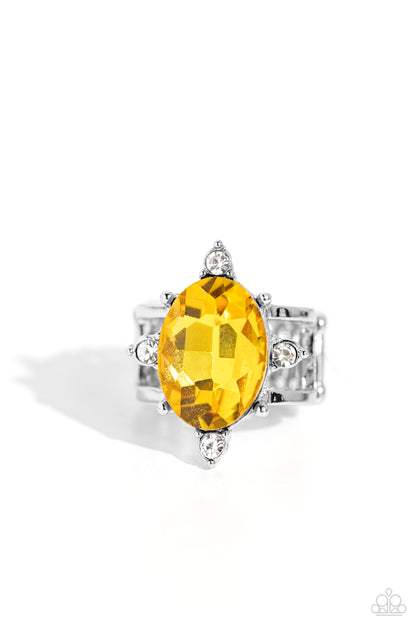 Sensational Sparkle Yellow Ring - Jewelry by Bretta