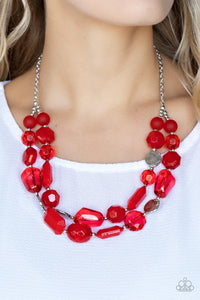 Oceanic Opulence Red Necklace - Jewelry by Bretta