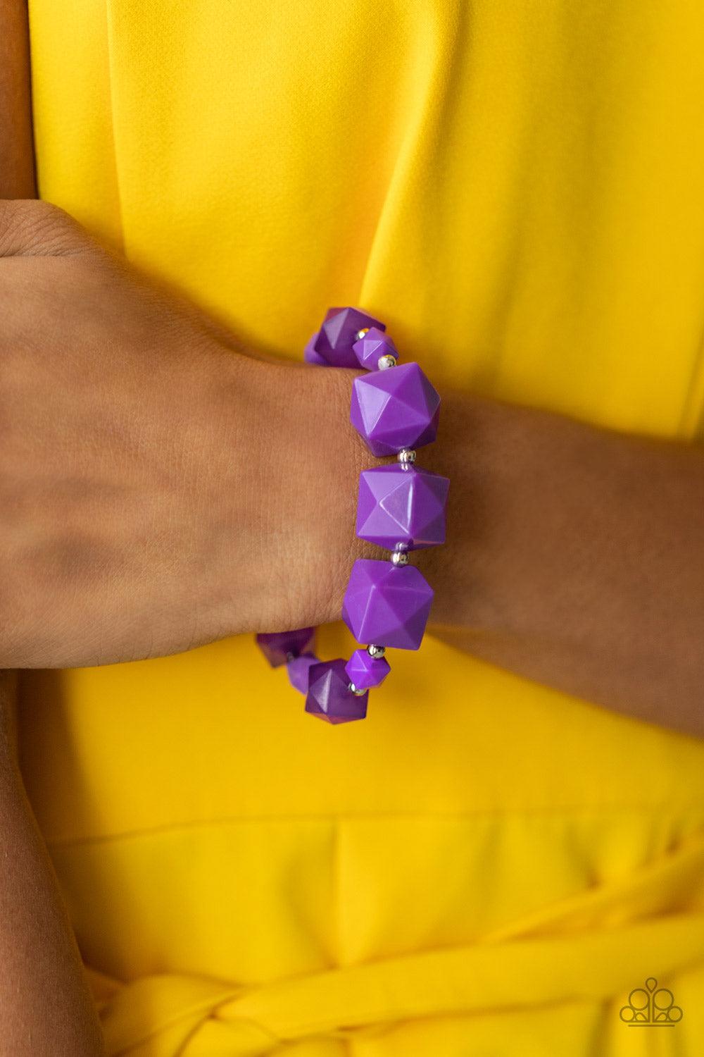 Trendsetting Tourist - Purple Bracelet - Jewelry by Bretta