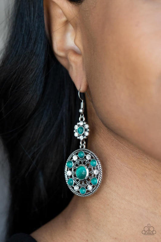 Party at My PALACE Green Earrings - Jewelry by Bretta