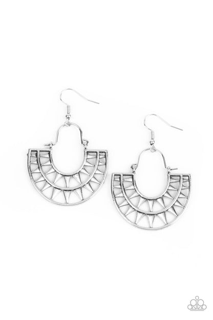 Solar Surge Silver Earrings - Jewelry by Bretta