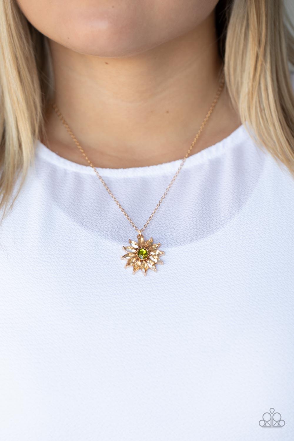 Formal Florals Gold Necklace - Jewelry by Bretta