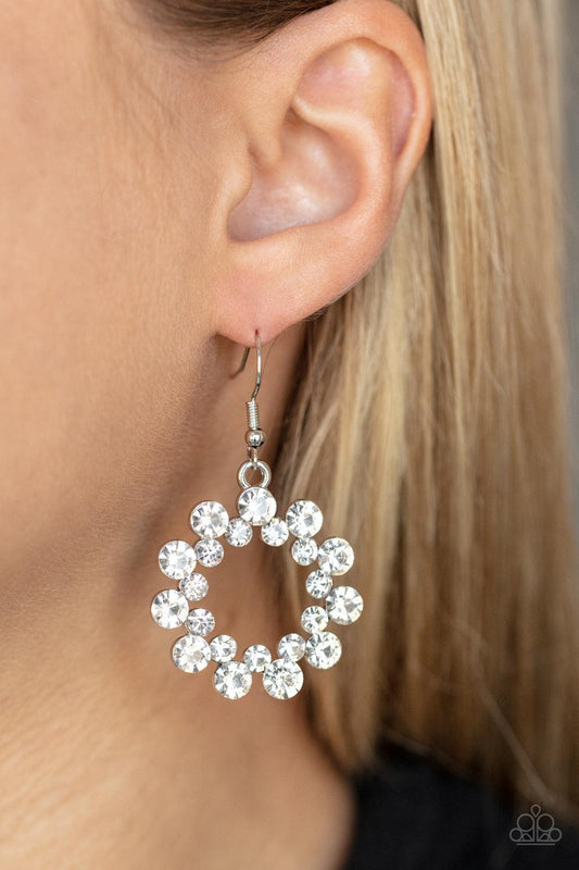 Champagne Bubbles White Earrings - Jewelry by Bretta