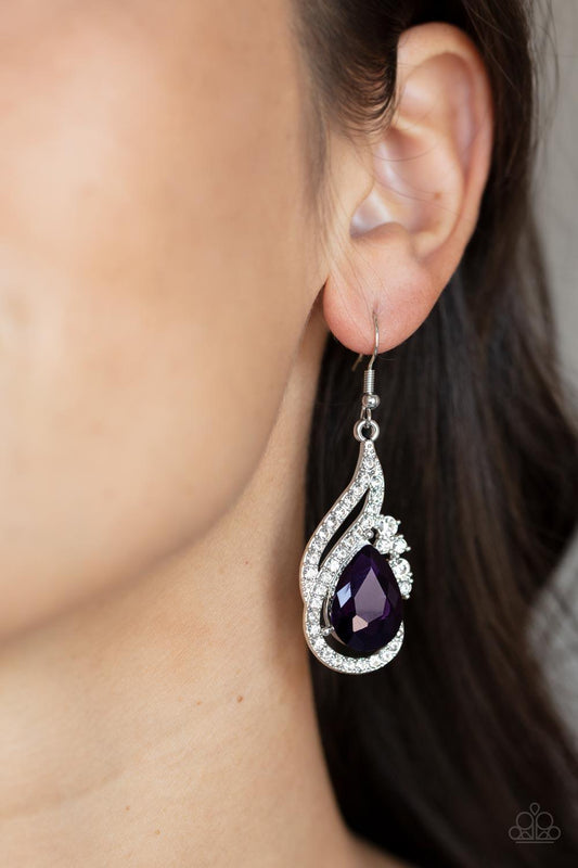 Dancefloor Diva Purple Earrings - Jewelry by Bretta